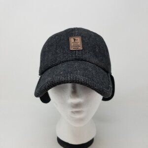 Ediko Succest Hat Ear Flaps Gray Adjustable Strap Back Cap Premium Sporting Good